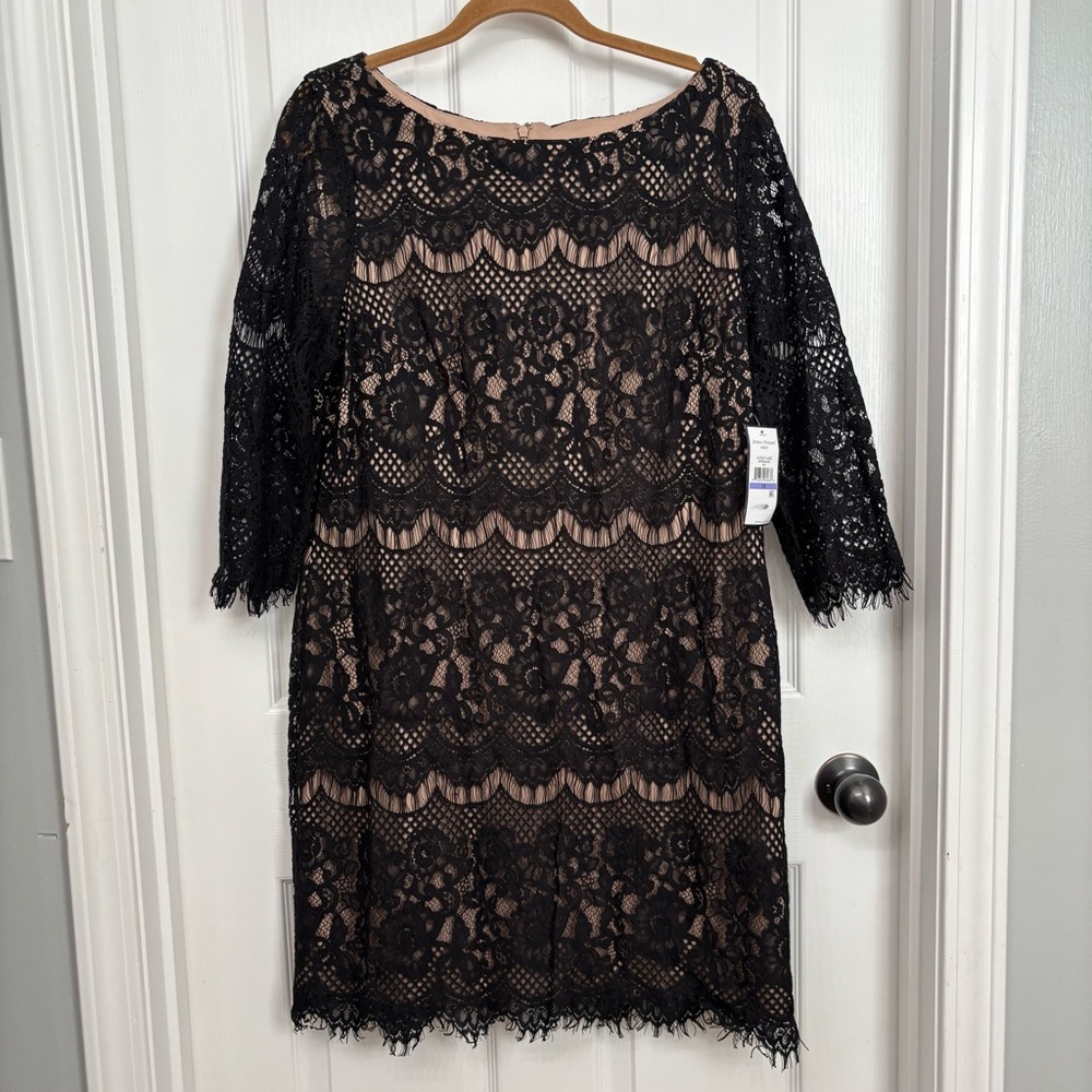 Black Lace Dress | Jessica Howard 18 | Elegant Sheath